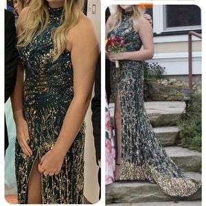 Sherri Hill Sz. 10 Emerald Green Dress